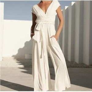 Dani Convertible Open-Back One-Piece White